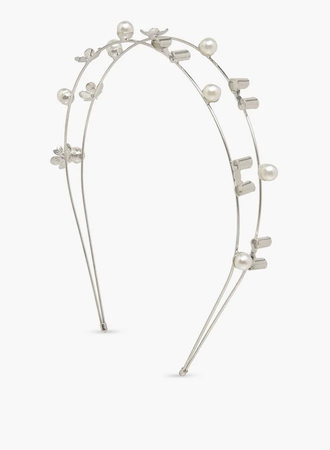 Flora Bella By Shoexpress Hairband With Floral Pearl Accent Ramadan Collections